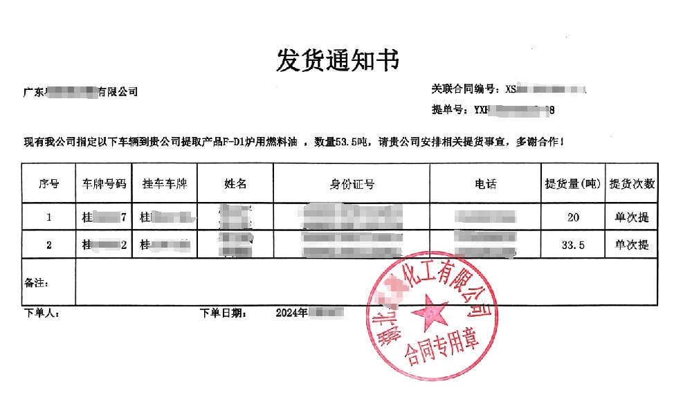 武汉华中石油化工交易中心2024年6月产品交收情况快讯